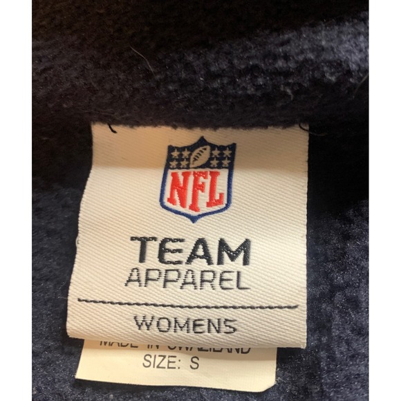 NFL Chicago Bears Womens Navy Blue Fleece Quarter Zip Pullover Sweatshirt Size S - Picture 3 of 7